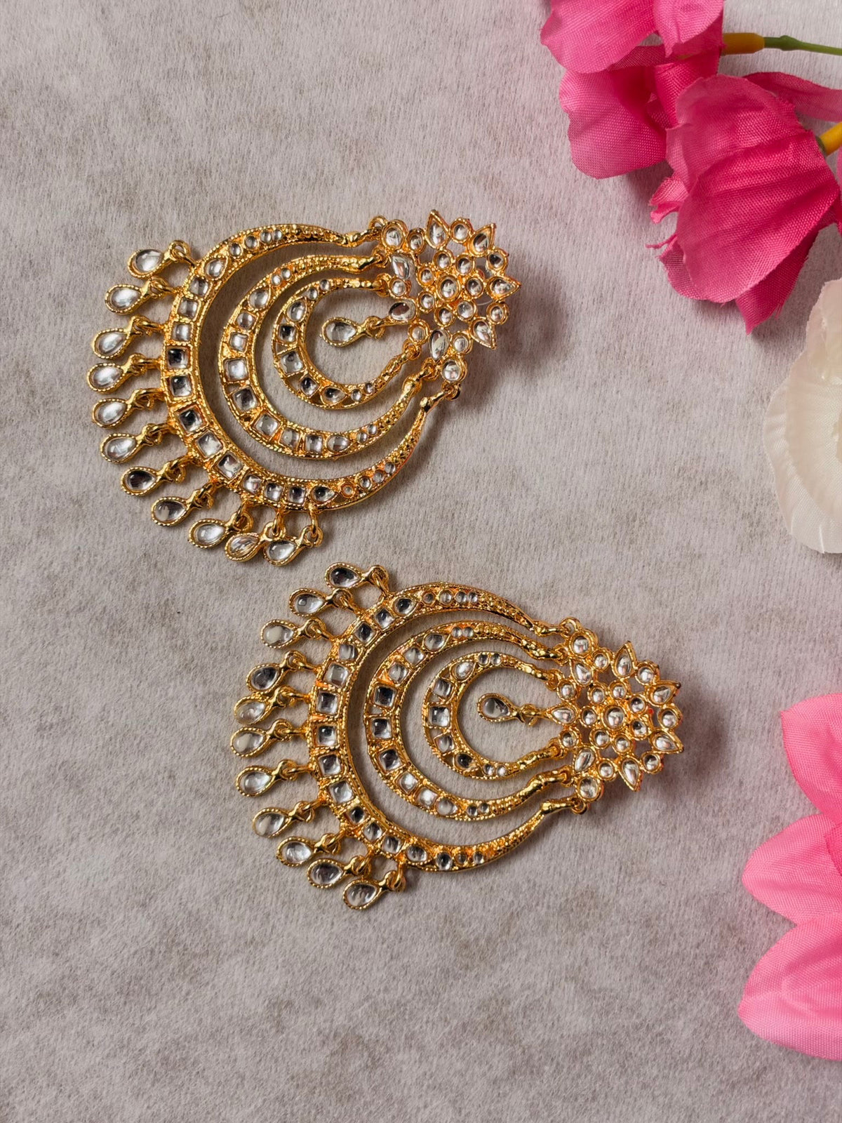 Ayla kundan Chandbali Earrings