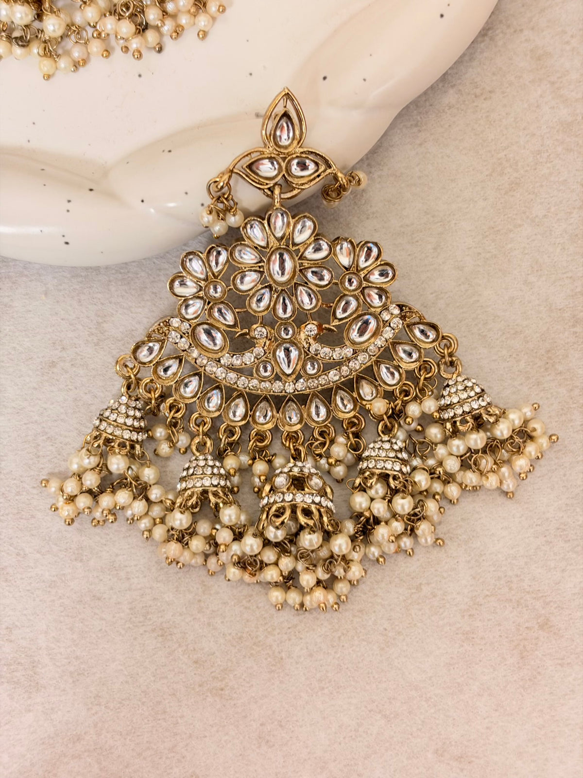 Saira Pearl Jhumka Earrings