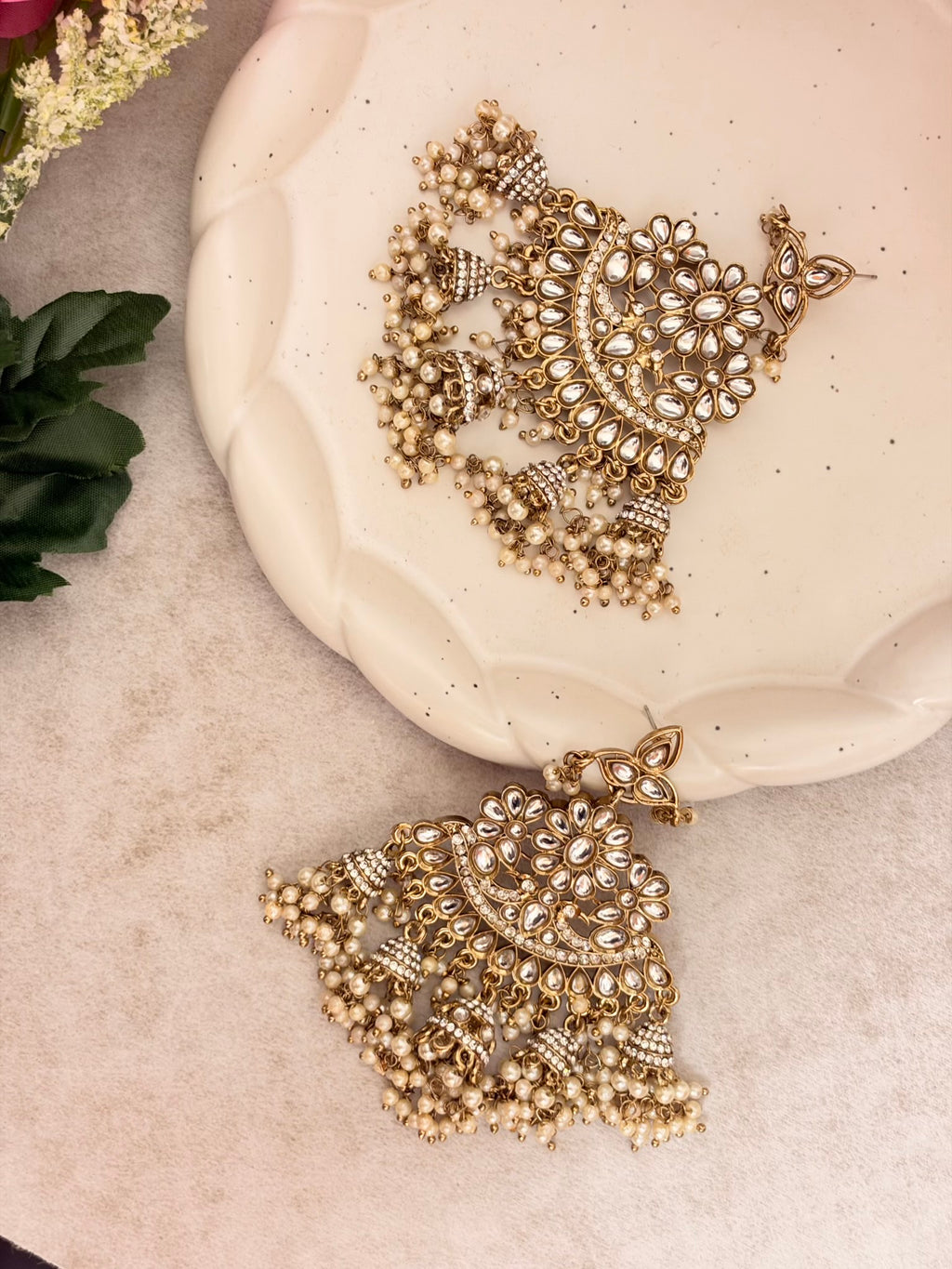 Saira Pearl Jhumka Earrings